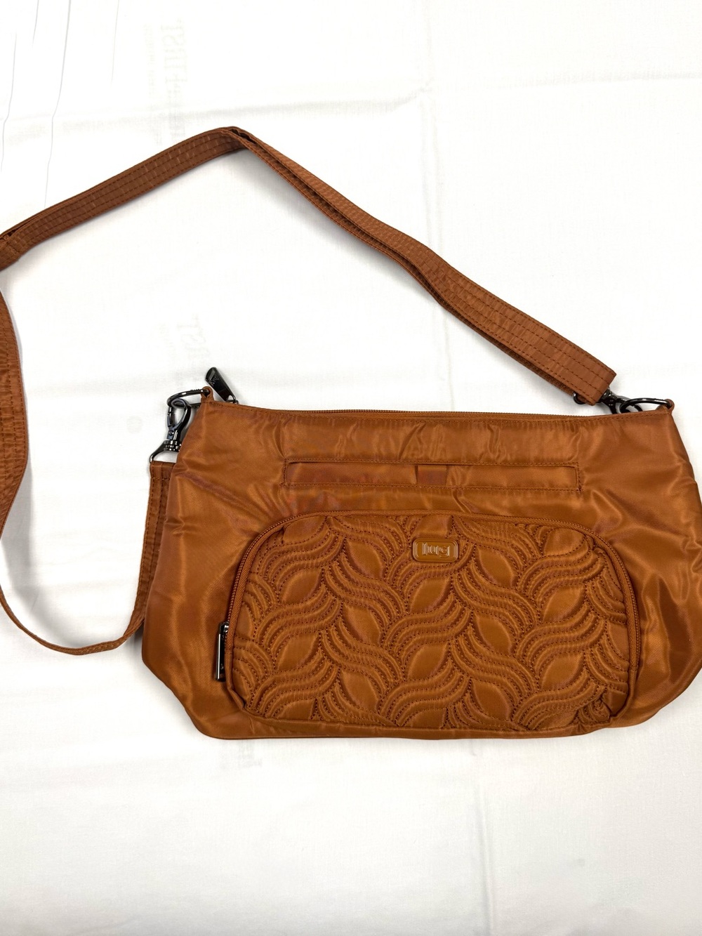 Lug Samba XL Crossbody Bag Bronze Copper Travel Organizer RFID Shoulder Purse